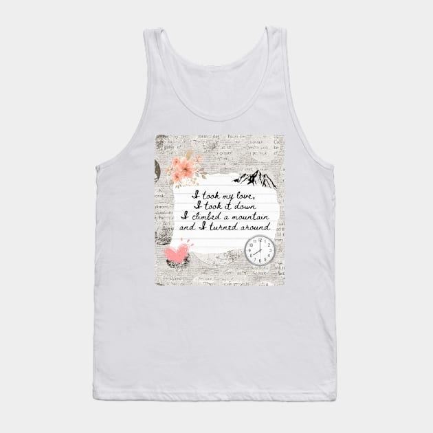 Fleetwood Mac Landslide Lyrics Print Tank Top by madiwestdal